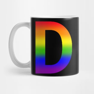 Rainbow Letter D Mug